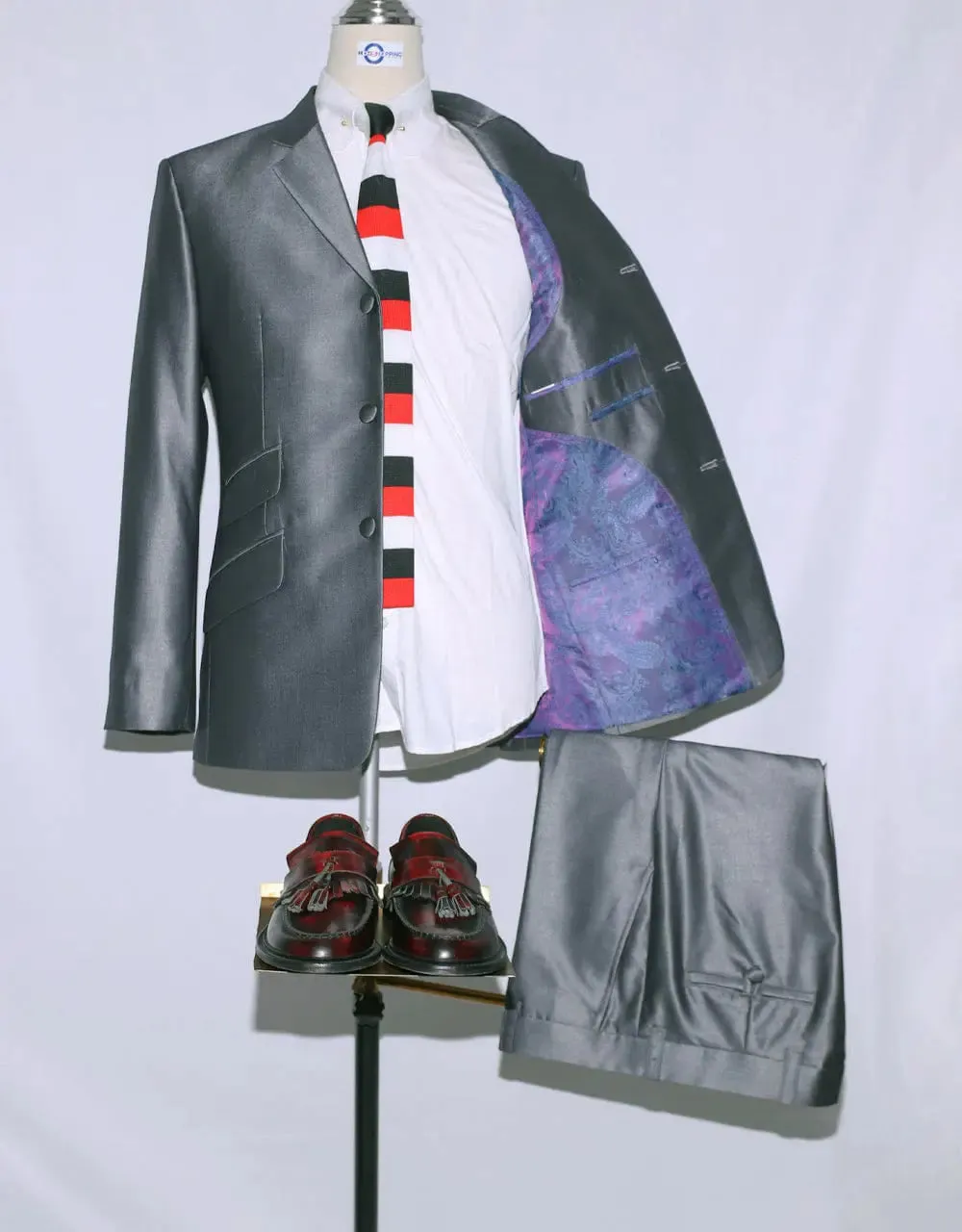 60s Vintage Style Silver Tonic Suit