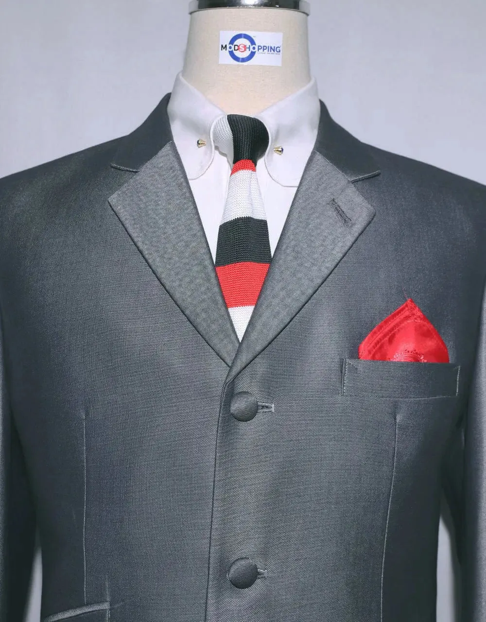 60s Vintage Style Silver Tonic Suit