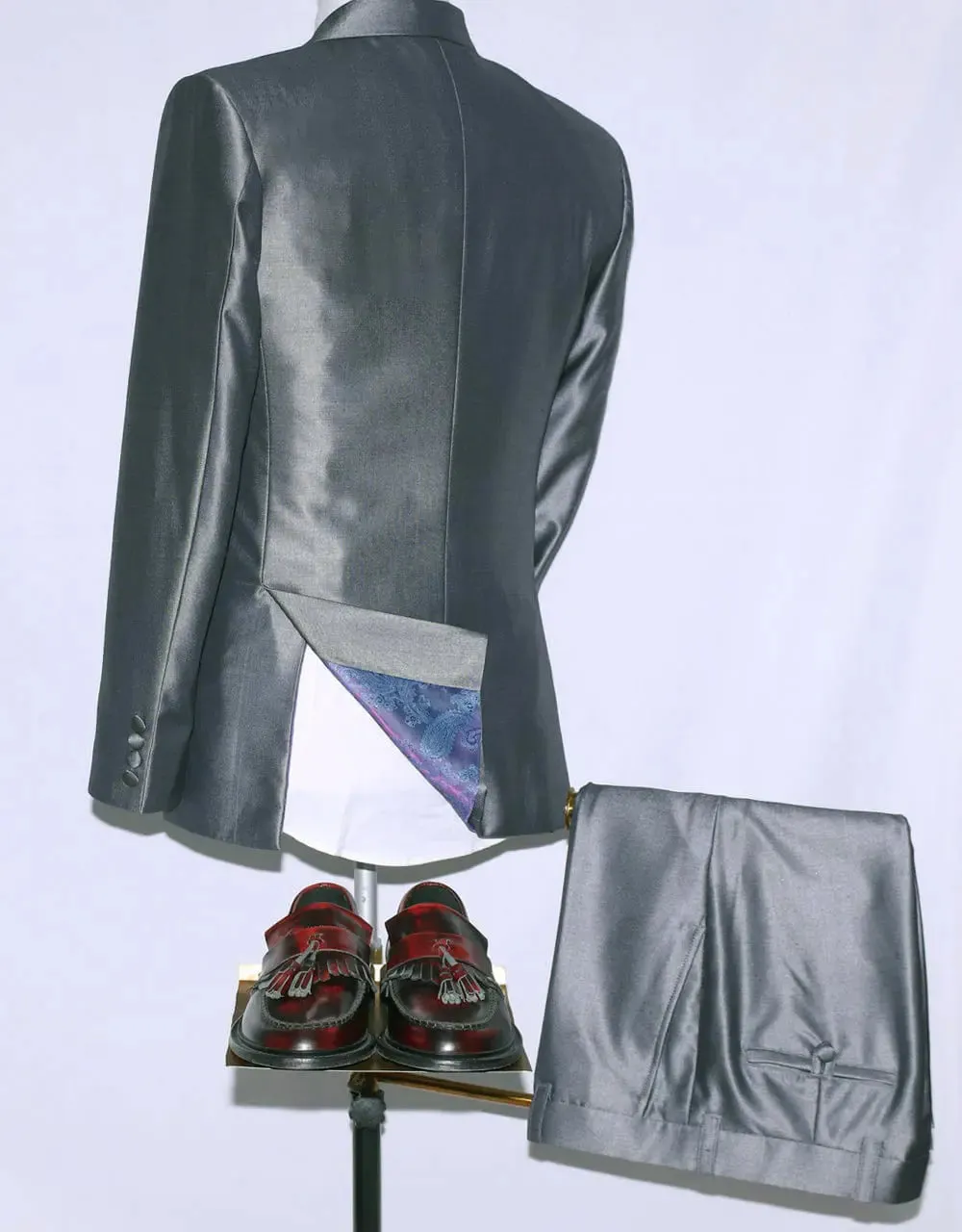 60s Vintage Style Silver Tonic Suit