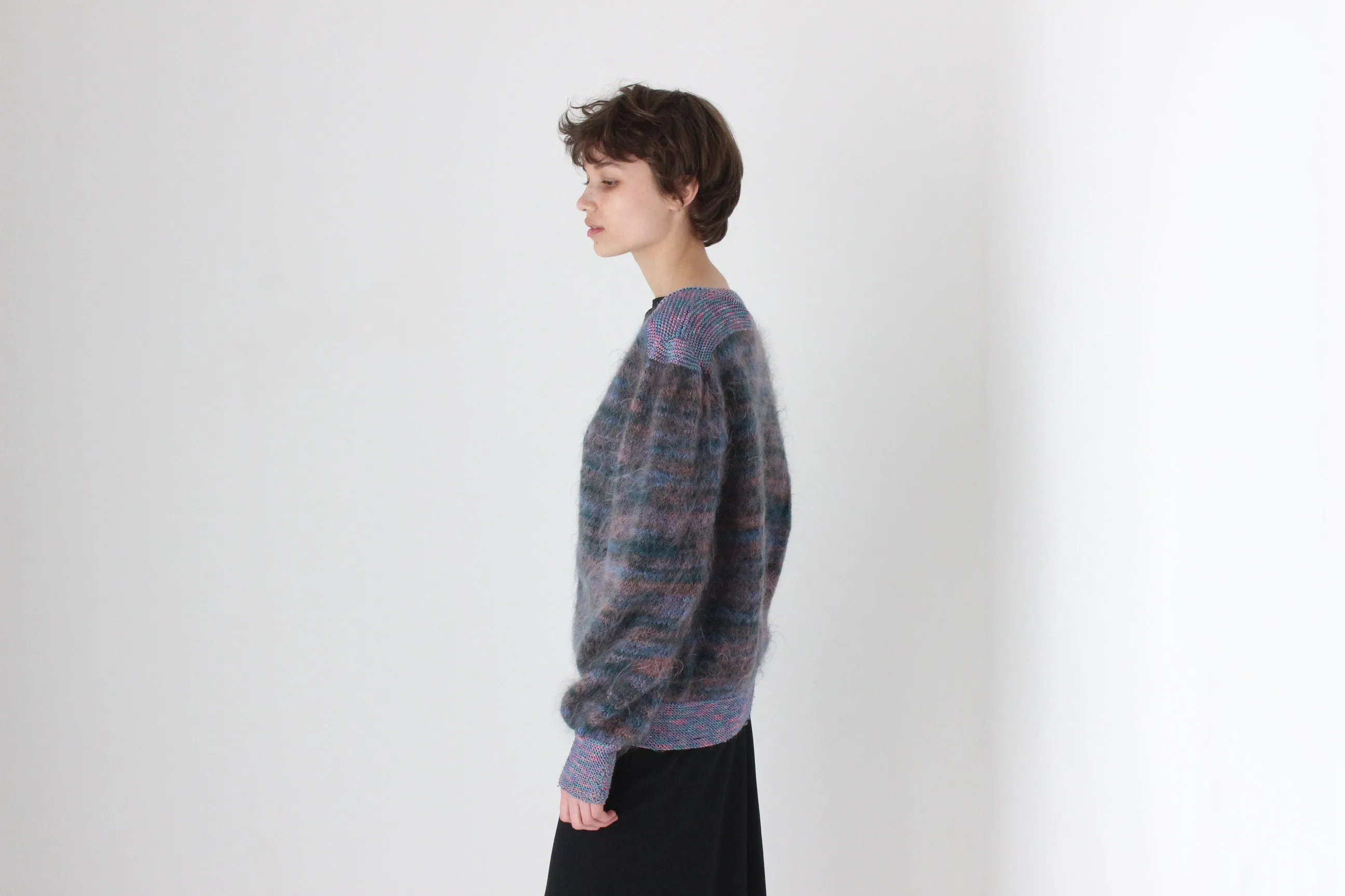 80s Reversible Mohair & Wool Cardigan or Backless Sweater