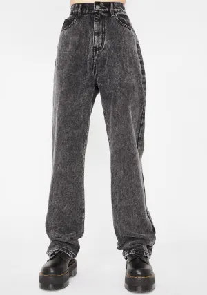 Acid Wash Loose Fit Denim Jeans