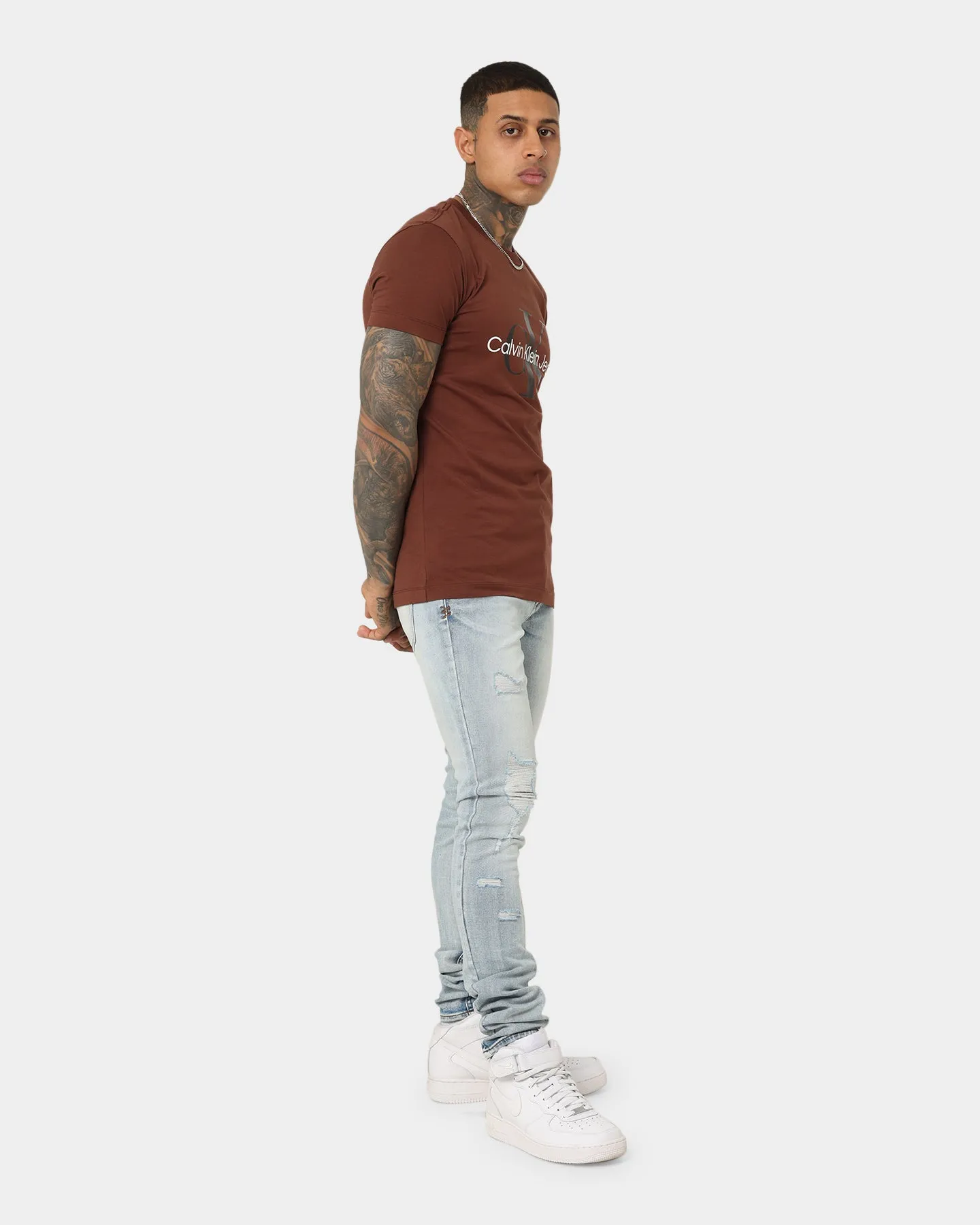 Calvin Klein Monogram T-Shirt Dark Brown/Black