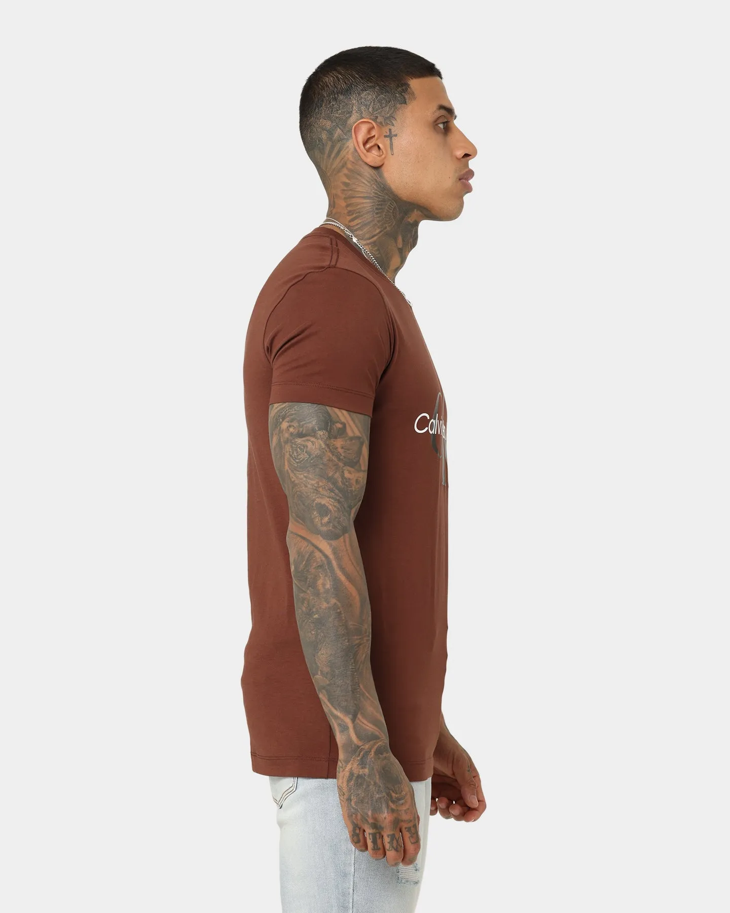 Calvin Klein Monogram T-Shirt Dark Brown/Black