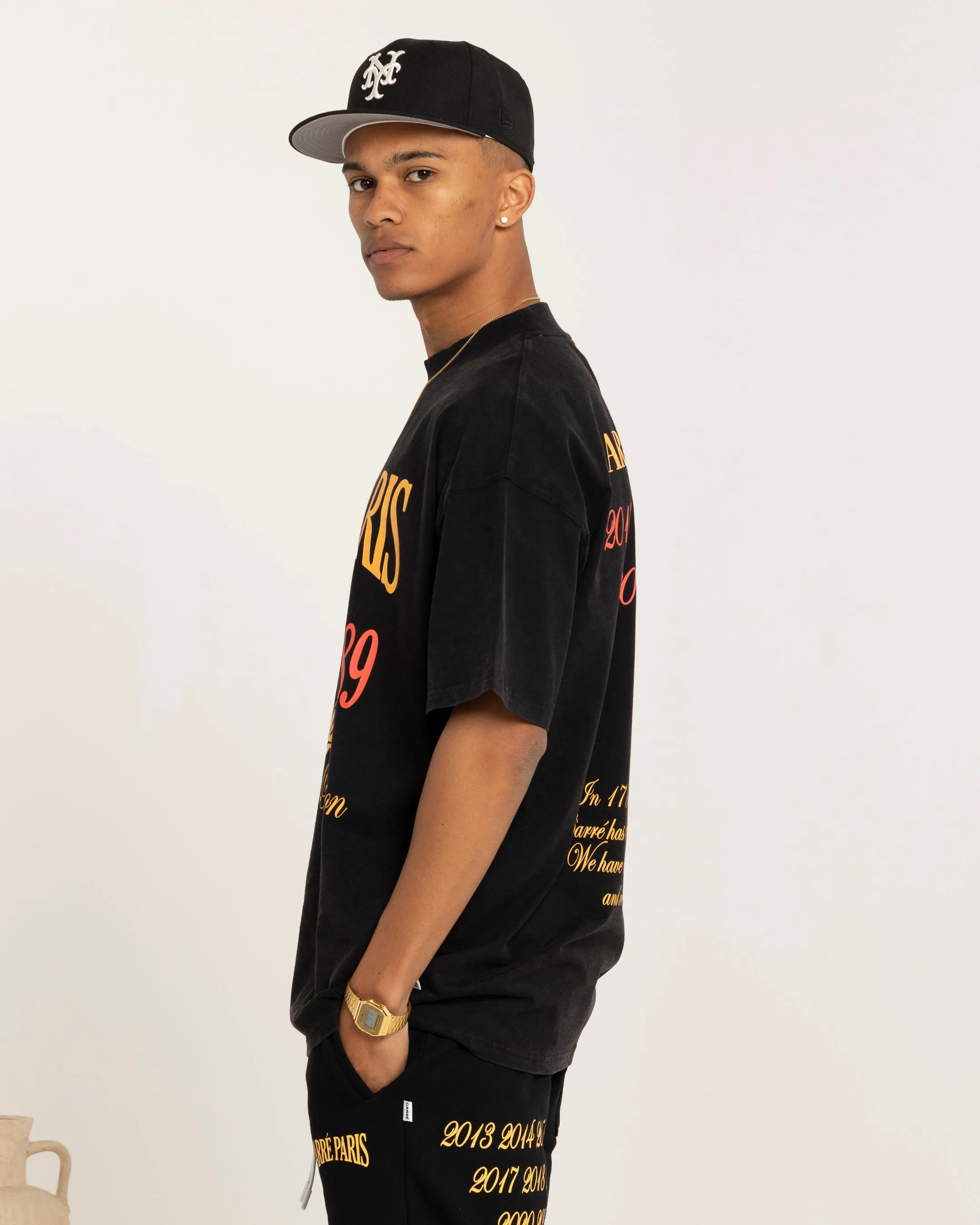 Carre Decade Oversized T-Shirt Washed Black