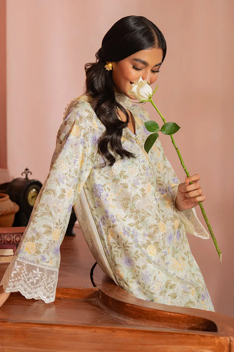 Cross Stitch Seher Cambric – Aqua Plush-3 Piece Printed Suit