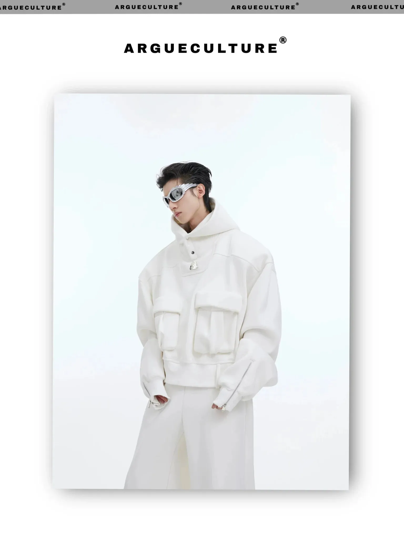 Deconstructed Heavy Hoodie with Large Pockets and Casual Sports Set