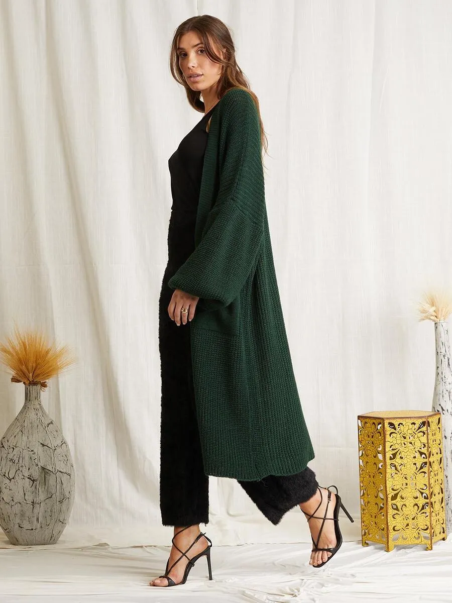 DEMI LONG KNIT CARDIGAN SWEATER