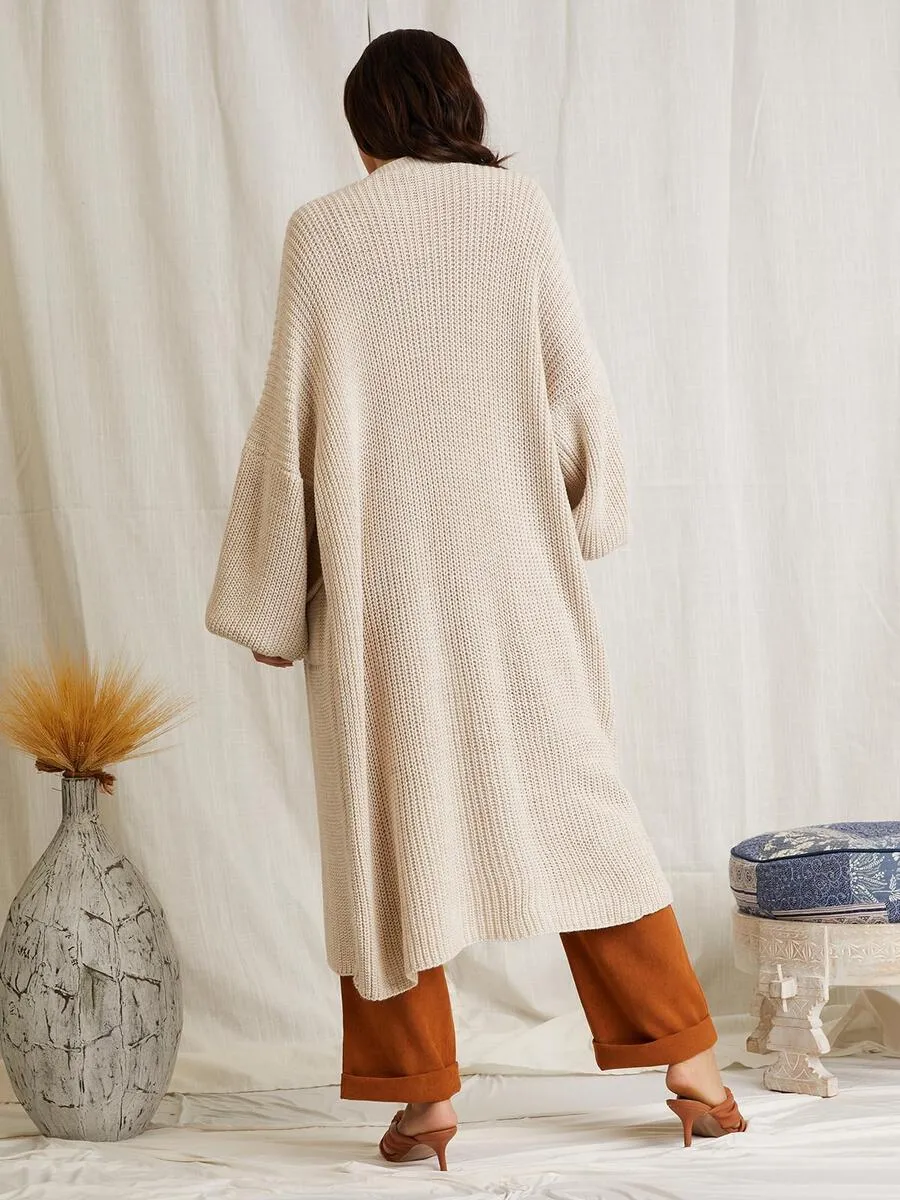 DEMI LONG KNIT CARDIGAN SWEATER