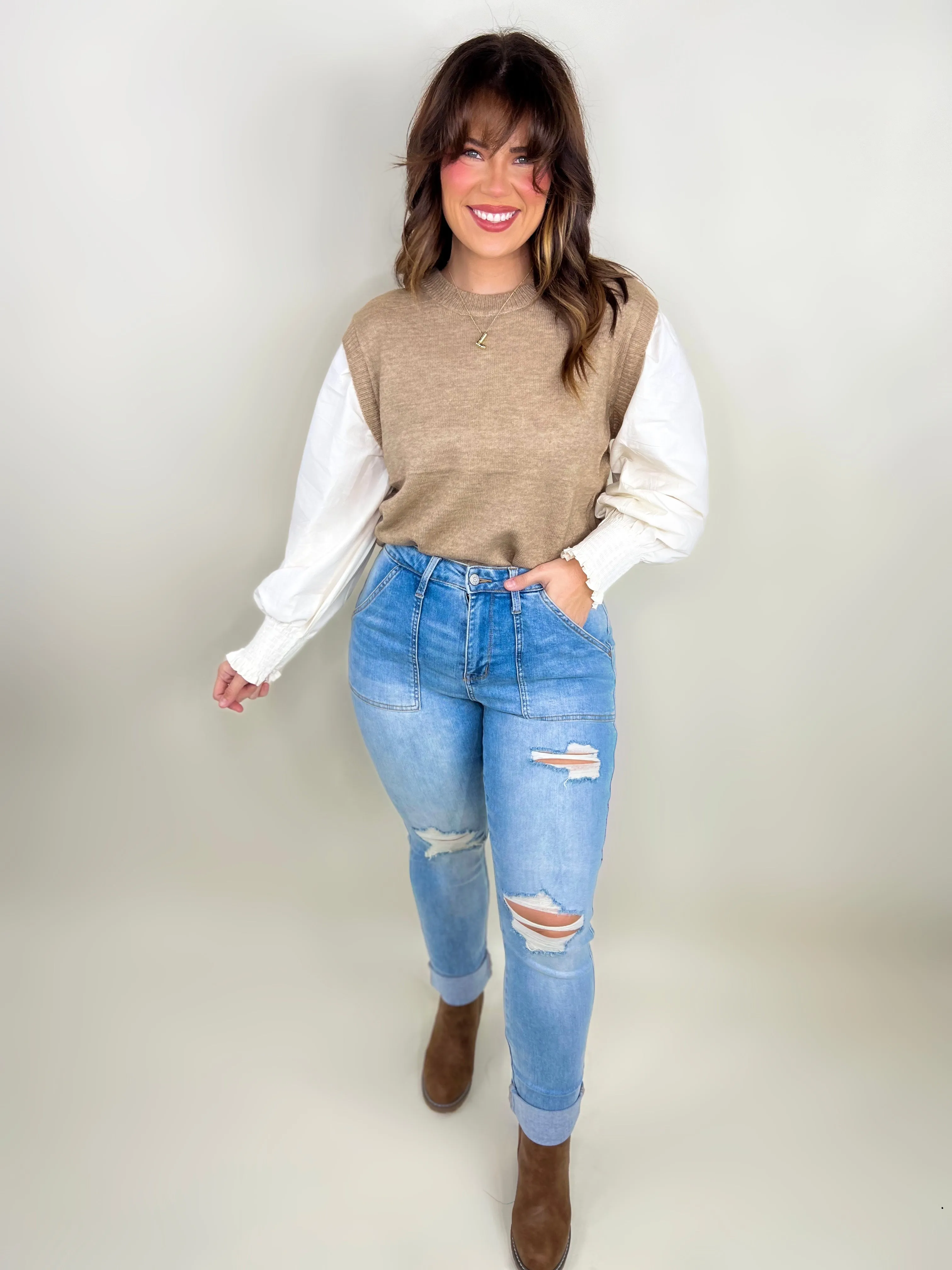 Hey Girl Boyfriend Jeans by Judy Blue