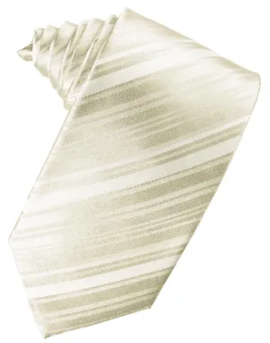Ivory Striped Silk Necktie