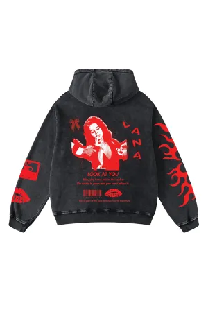 Lana Del Rey Designed Oversized Hoodie