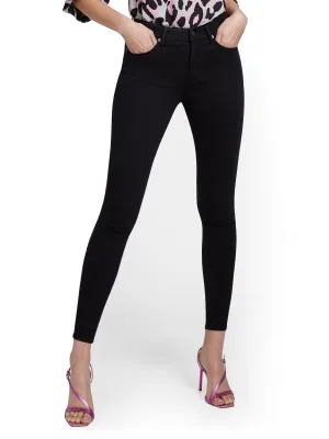 Lexi High-Waisted Super-Skinny Ankle Jeans - Black Wash