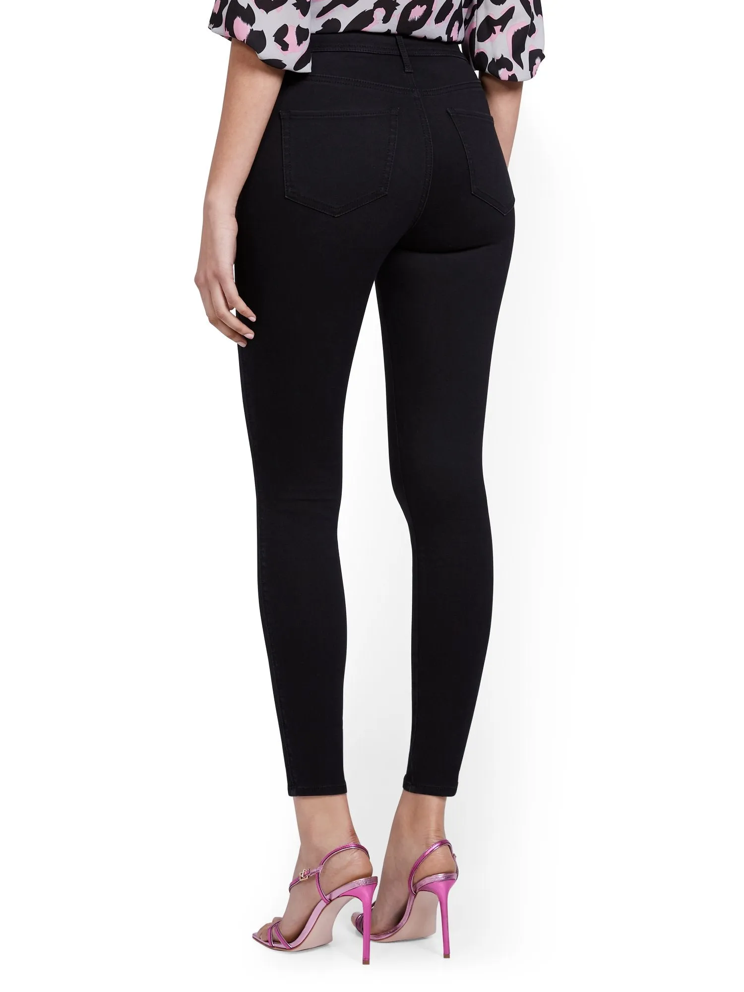 Lexi High-Waisted Super-Skinny Ankle Jeans - Black Wash