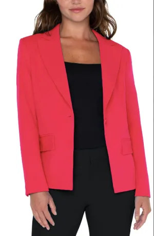 Liverpool Pink Punch Notch Collar Blazer