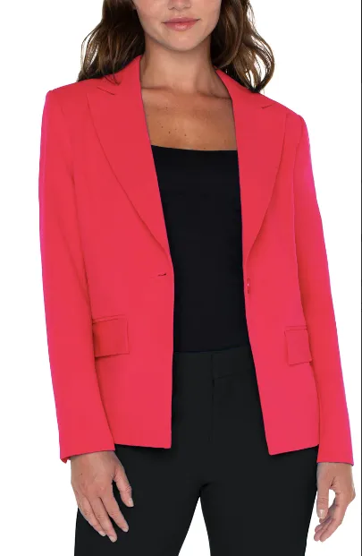 Liverpool Pink Punch Notch Collar Blazer