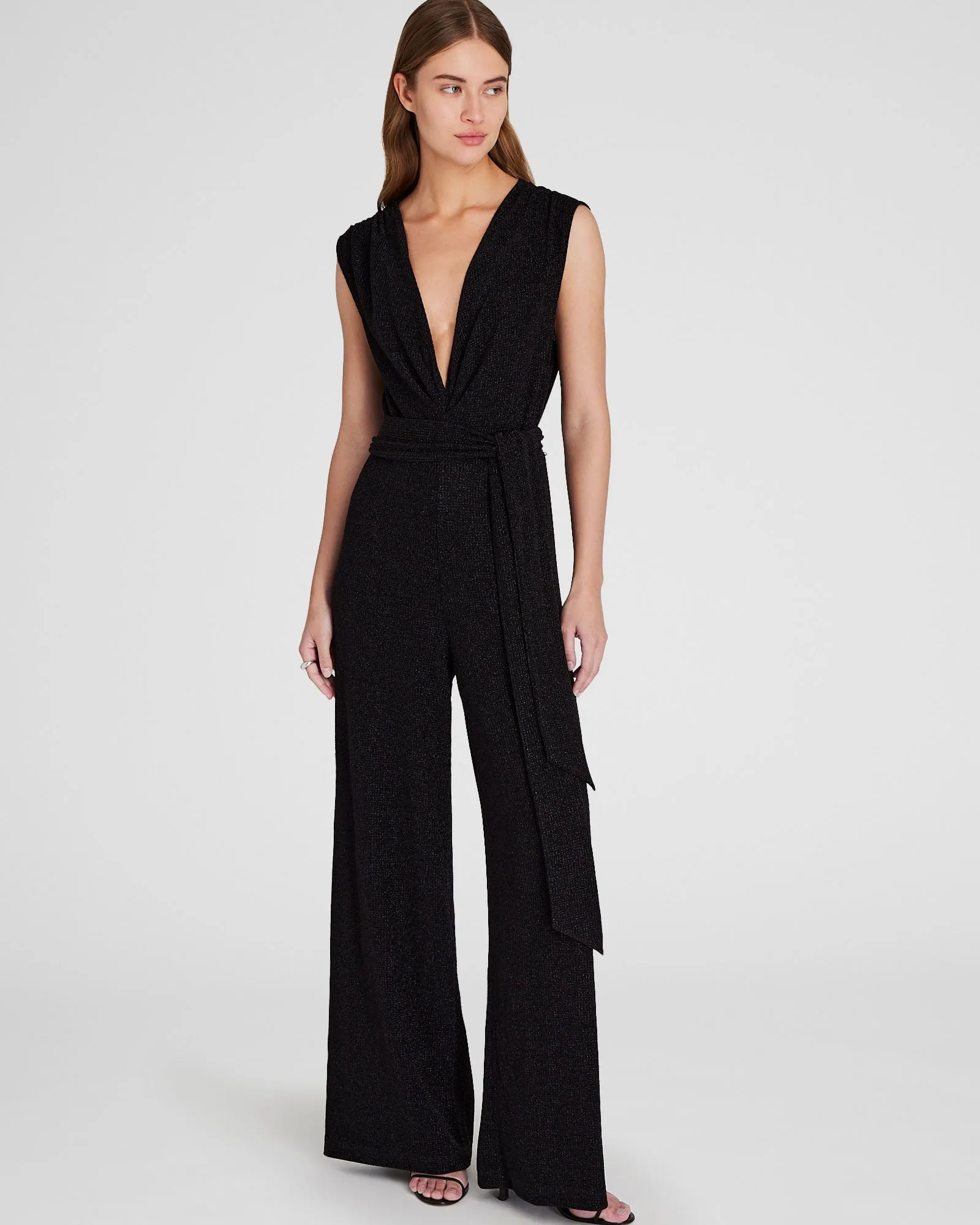 Metallic Knit Jumpsuit
