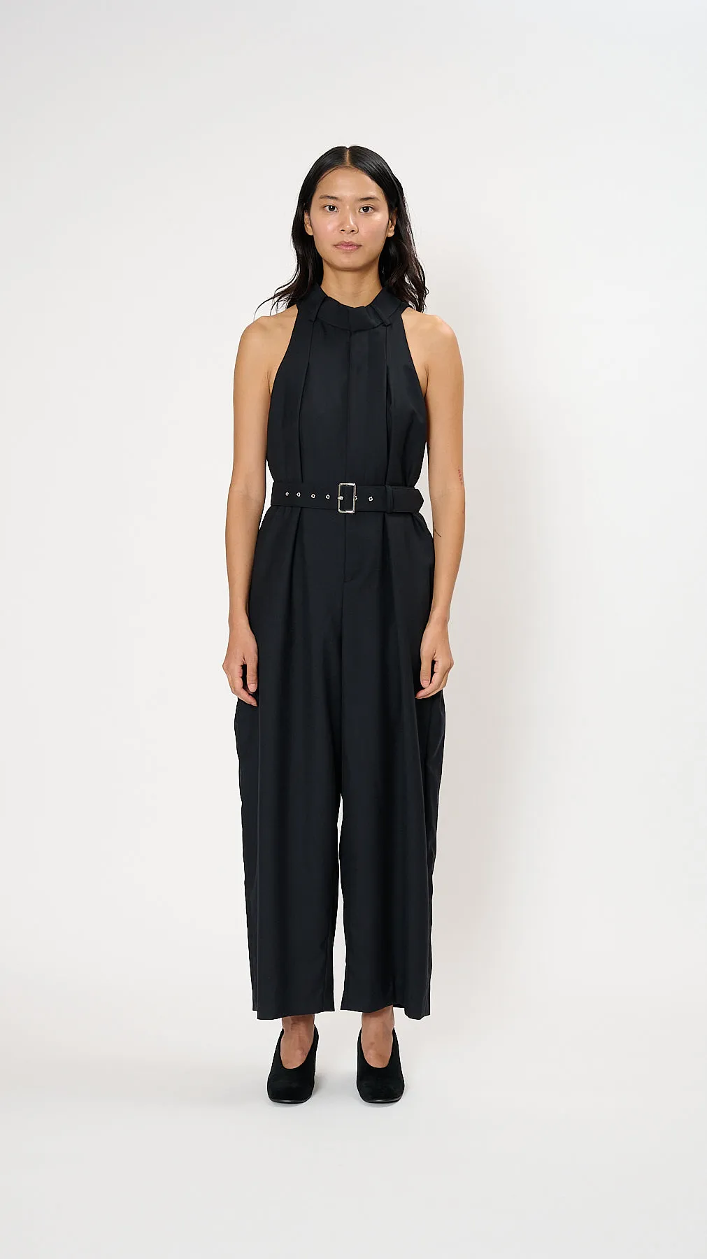 Pinafore Jumpsuit in Black