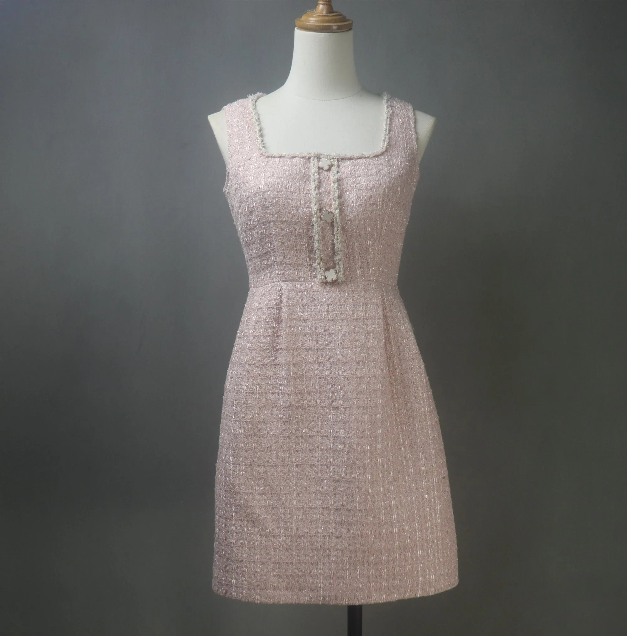 Pink Flare Dress Suit Custom Made in Plus / Petite Size with Matching Crop Jacket