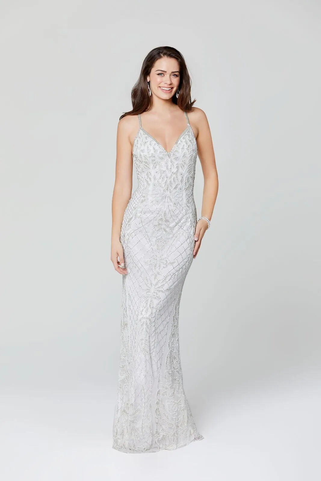 Primavera Couture 3428 Size 8 Powder Blue Beaded prom dress Evening Gown