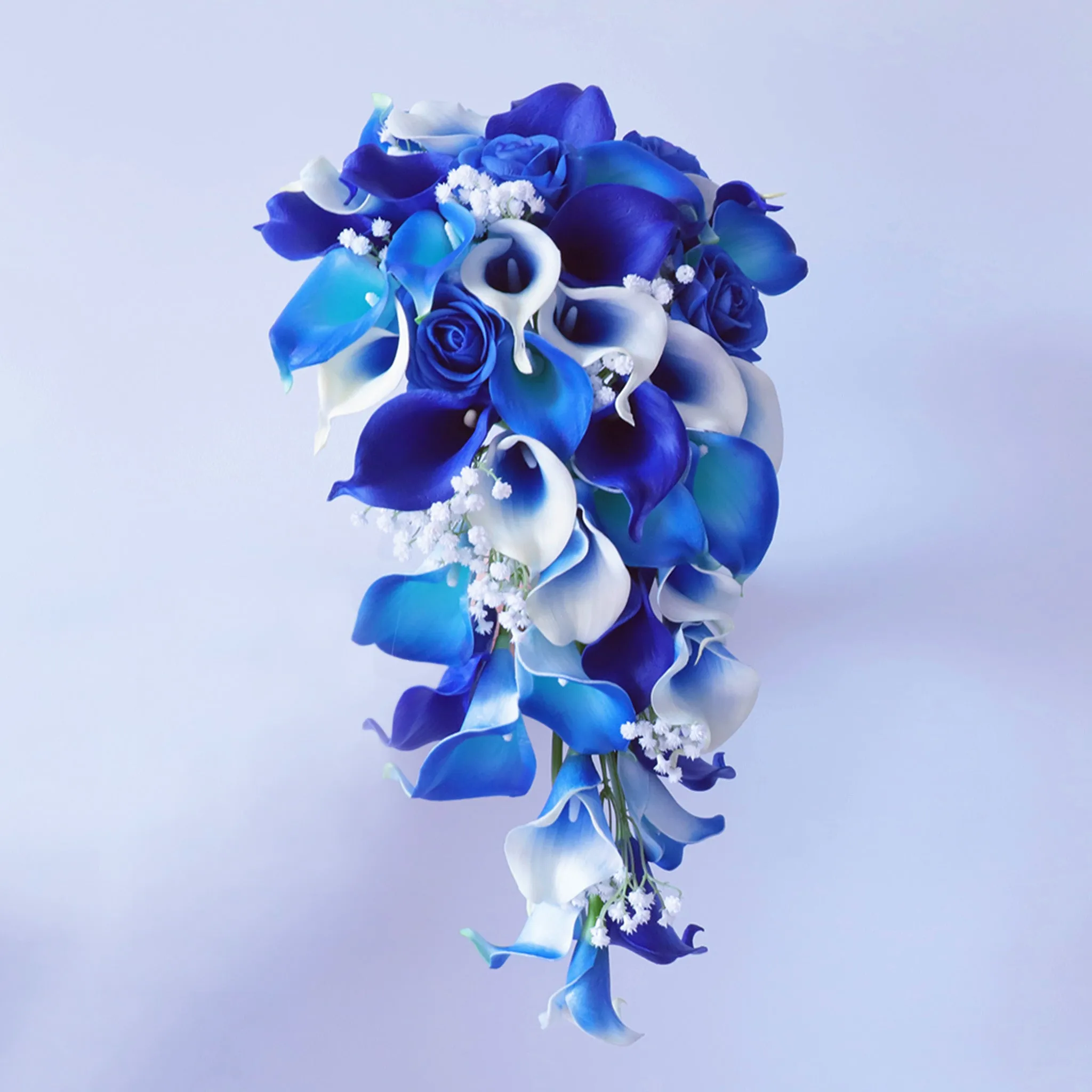 Royal Blue Calla Lily Wedding Bouquets Boutonnieres Corsages