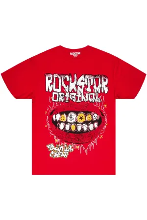 Sharia Red Oversized T-Shirt