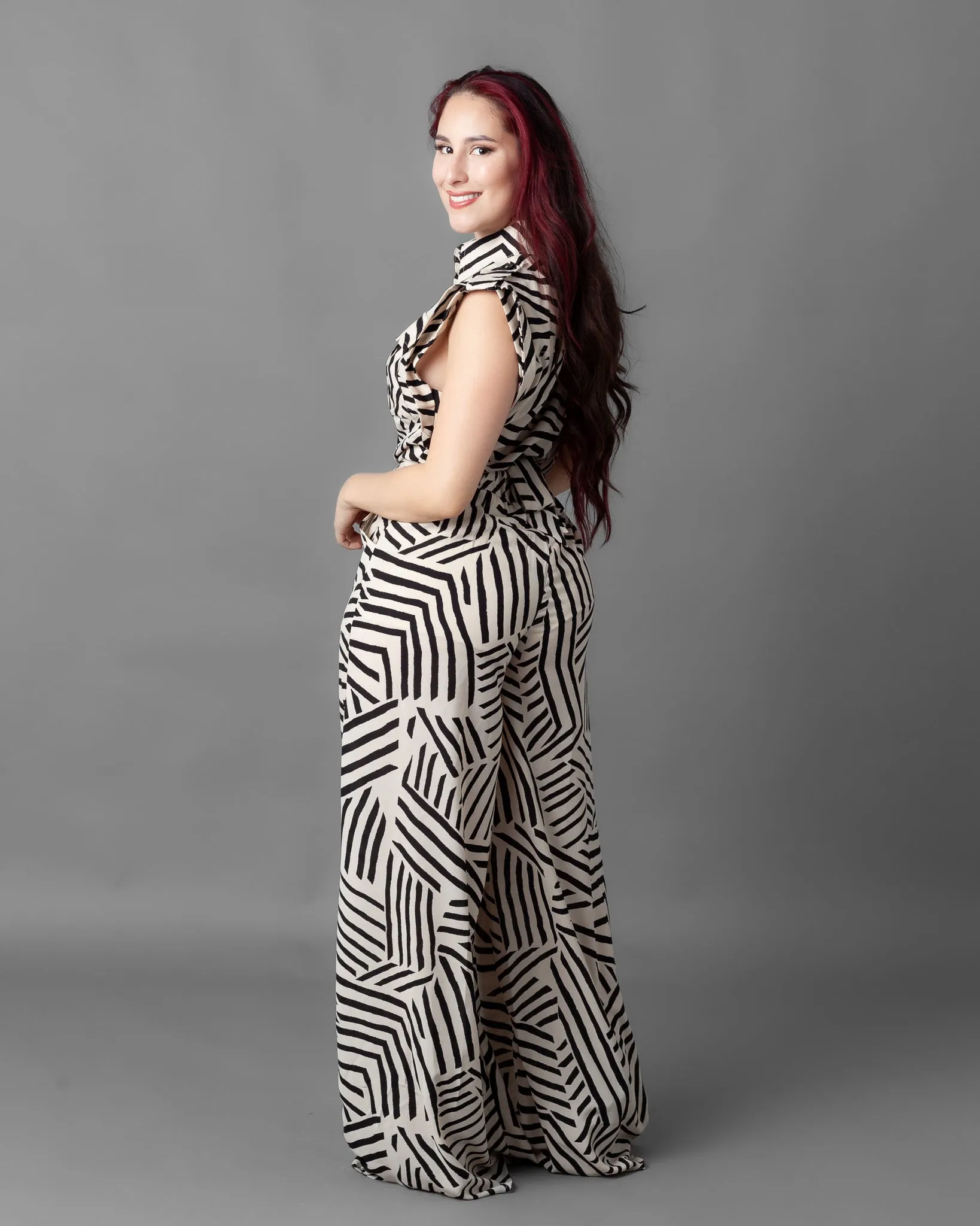 Stockholm Abstract Sleeveless Jumpsuit