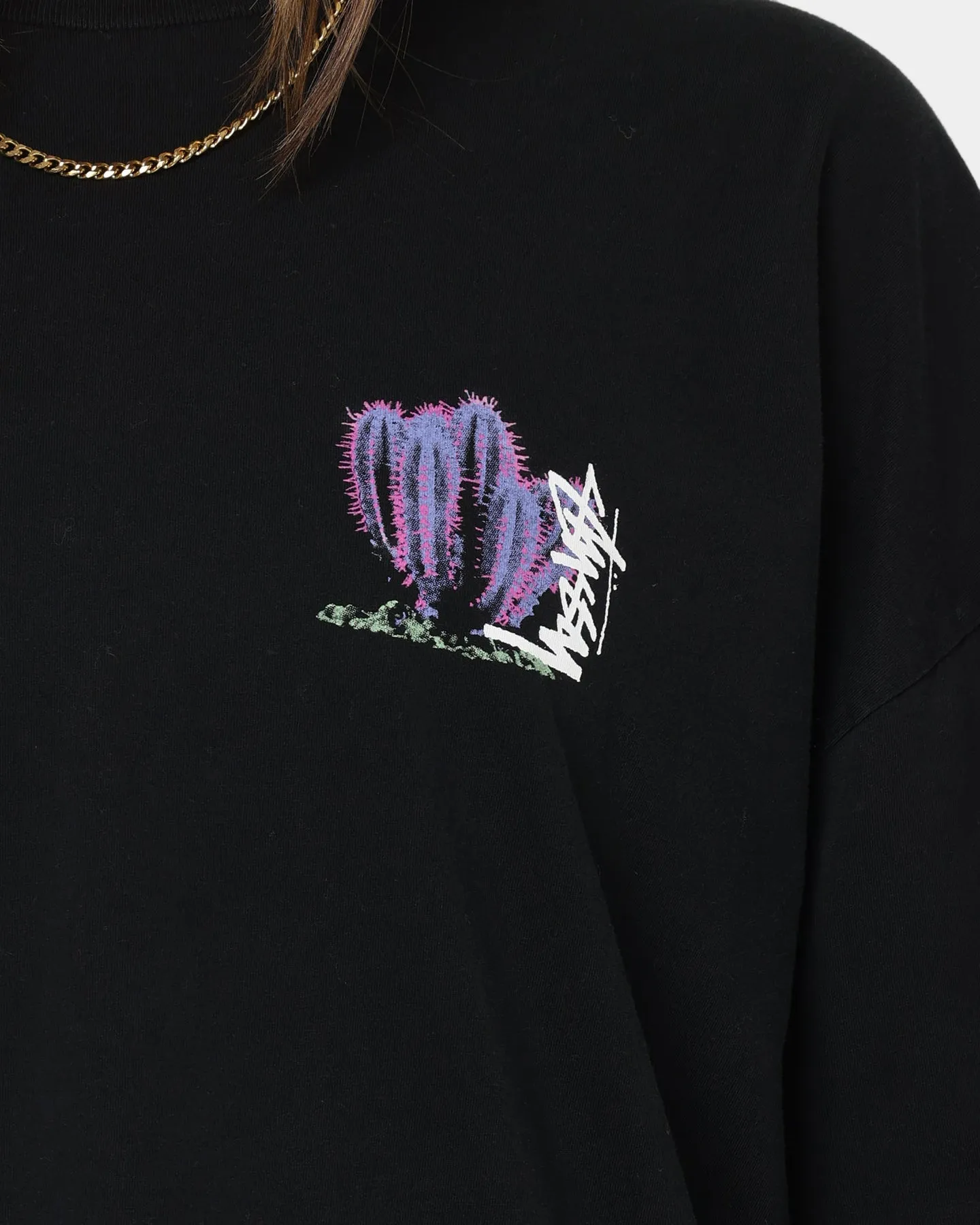 Stussy Women's Desert Bloom Relaxed T-Shirt Black