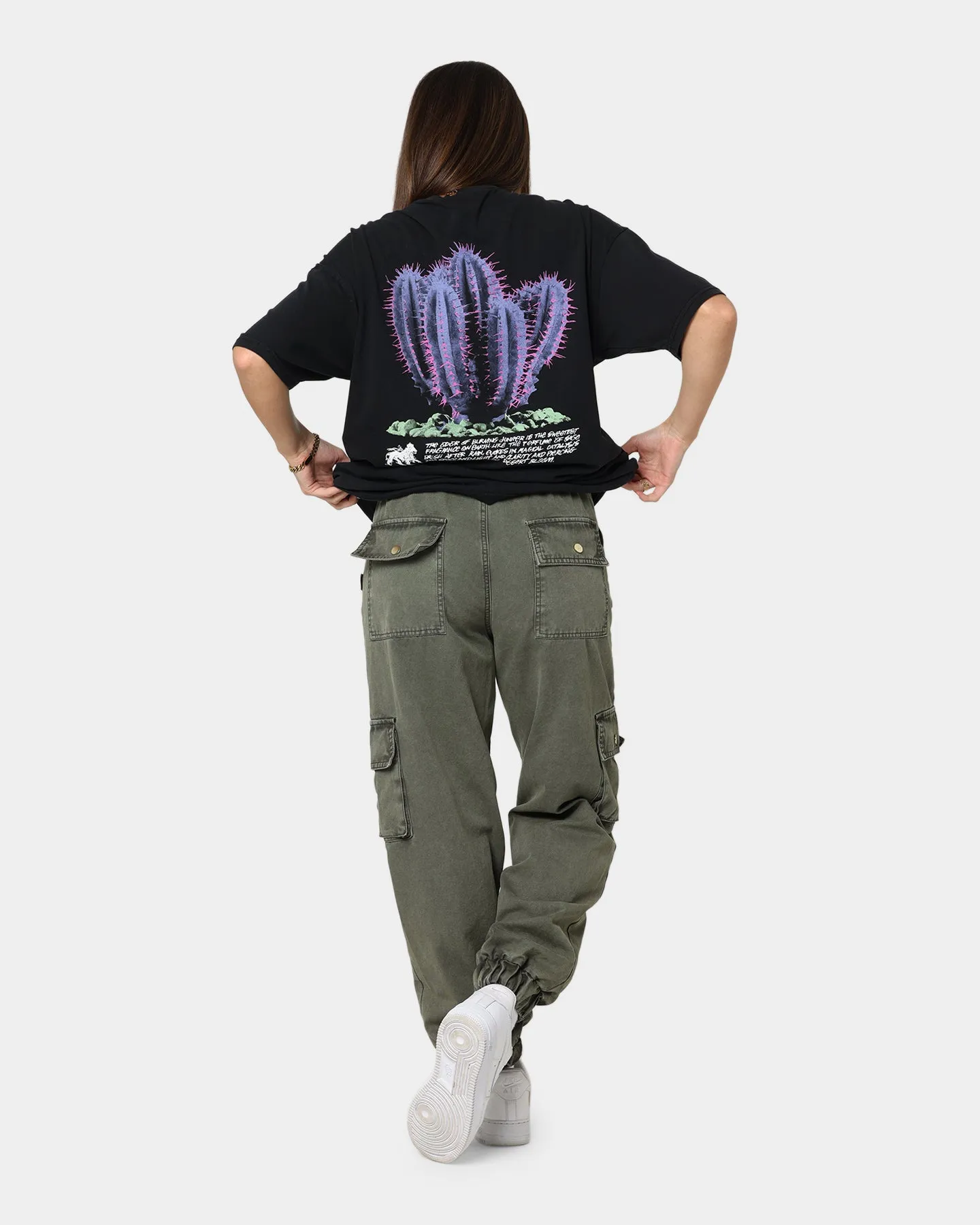 Stussy Women's Desert Bloom Relaxed T-Shirt Black