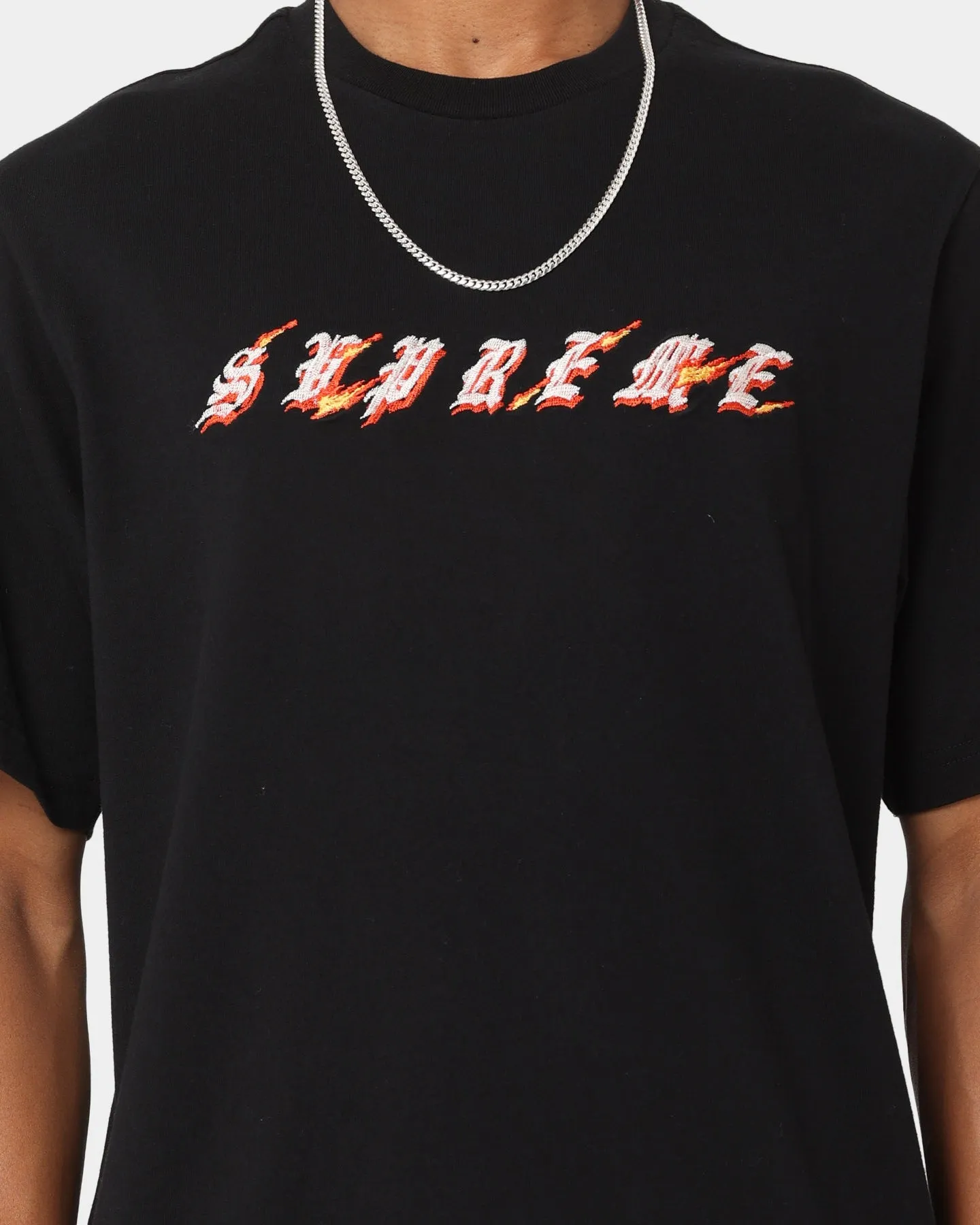 Supreme Flames T-Shirt Black