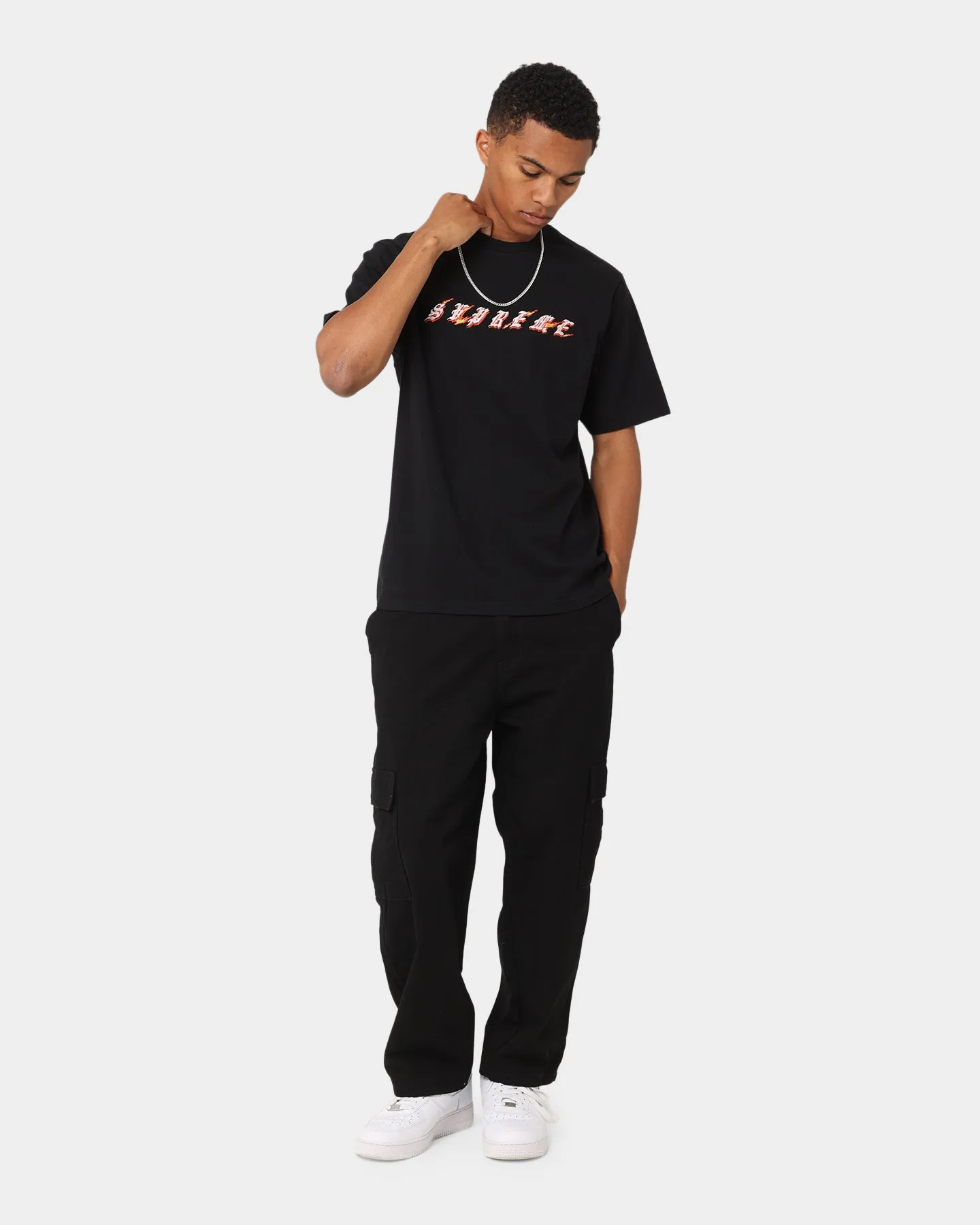 Supreme Flames T-Shirt Black