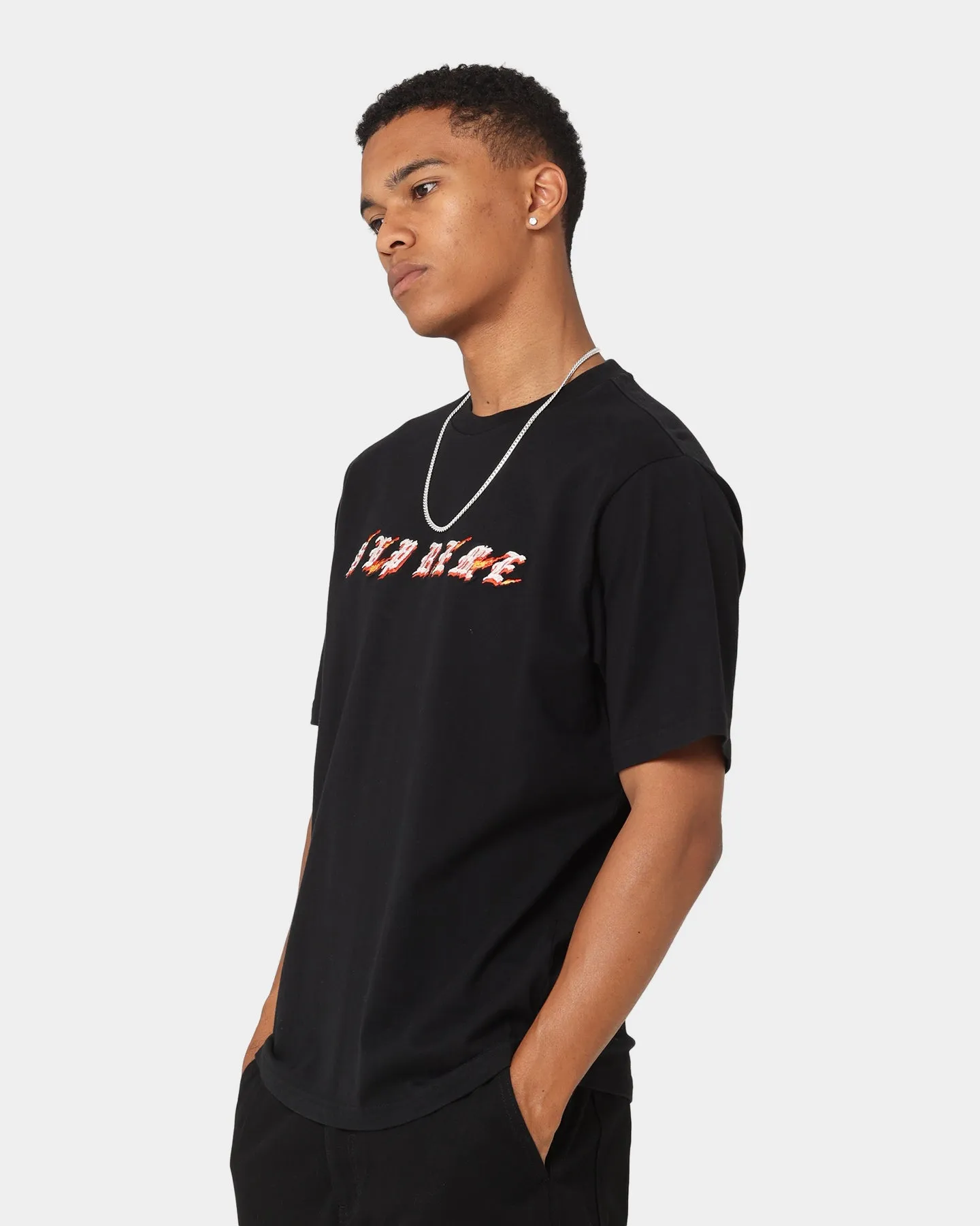 Supreme Flames T-Shirt Black