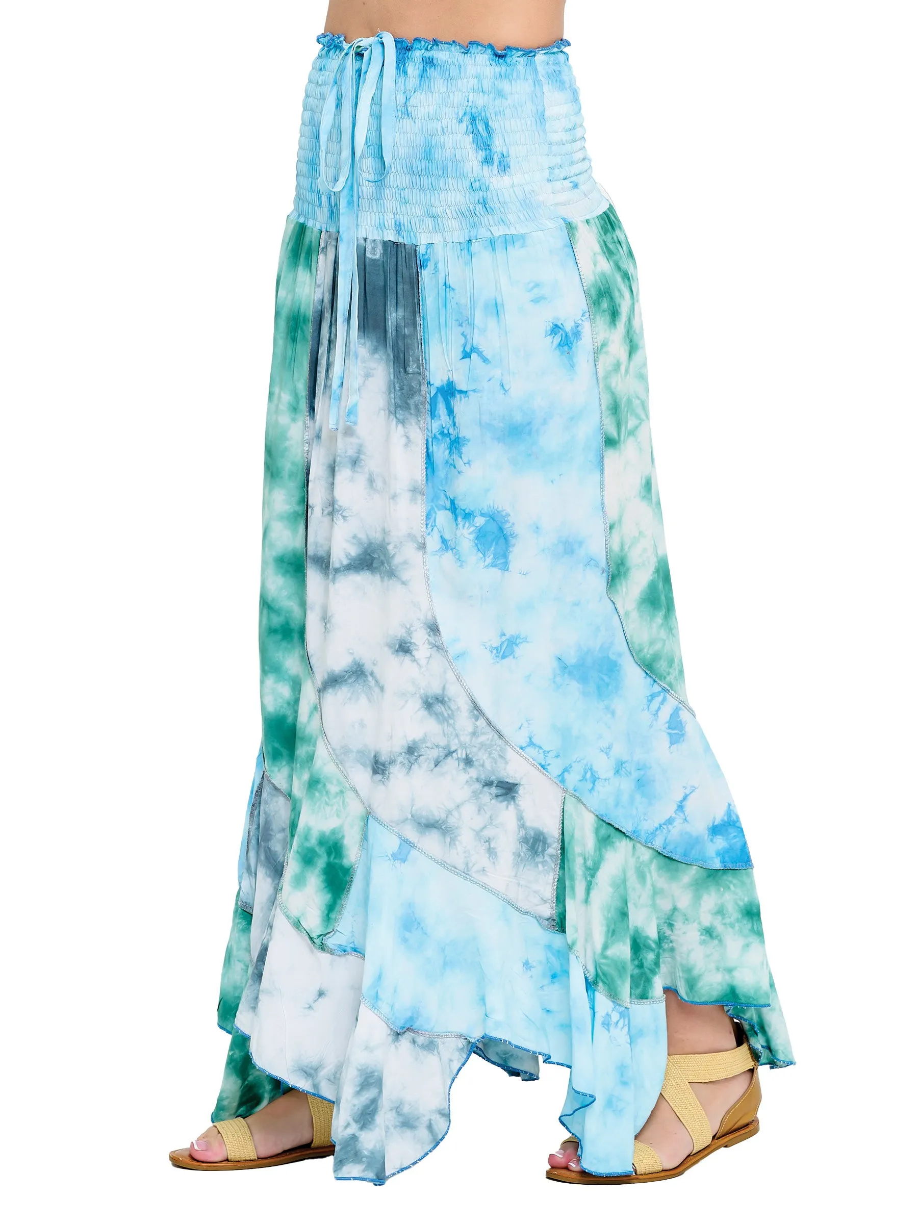 Tie Dye Convertible Dress to Skirt