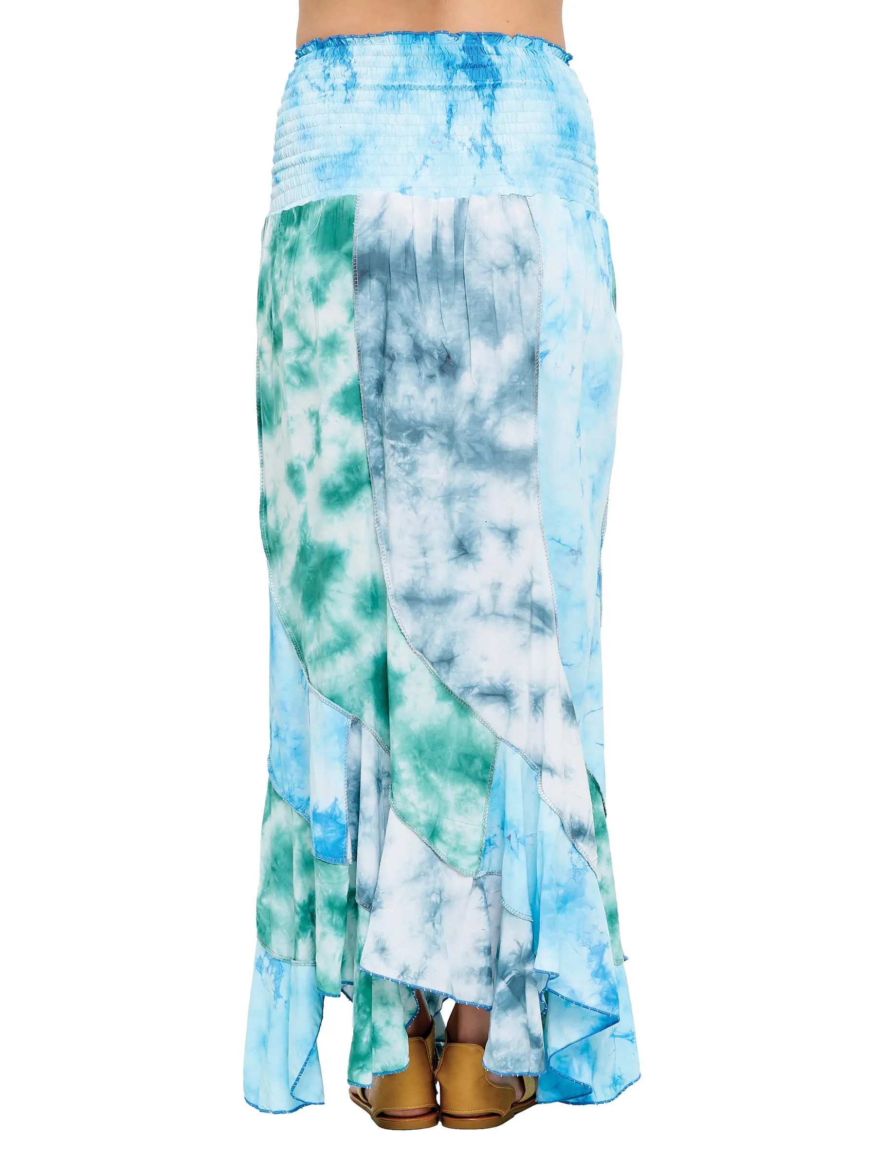 Tie Dye Convertible Dress to Skirt