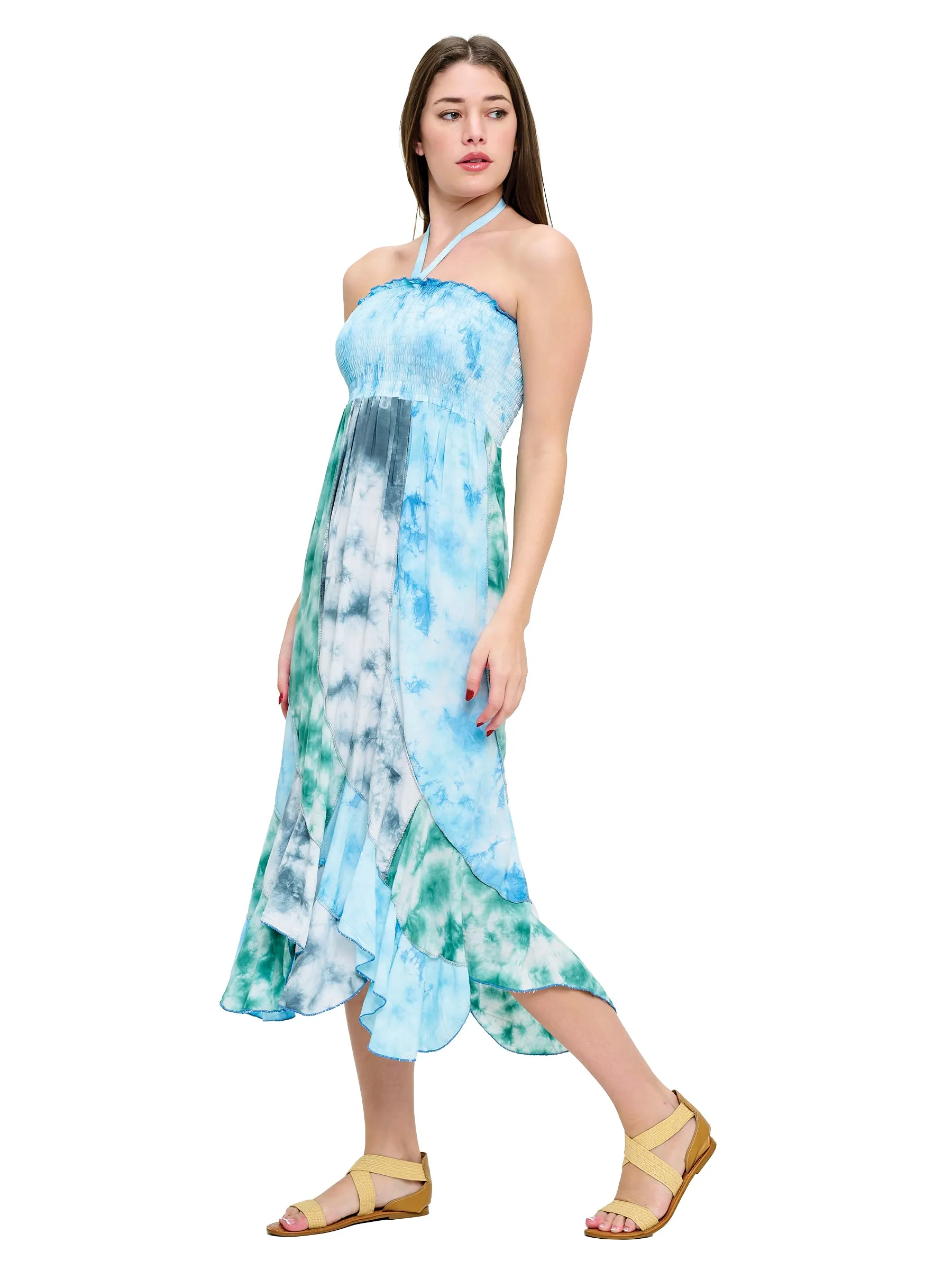 Tie Dye Convertible Dress to Skirt