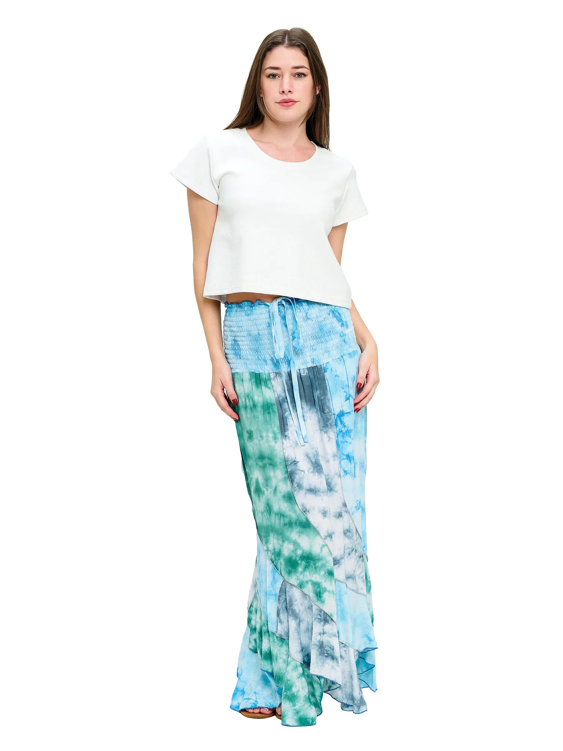 Tie Dye Convertible Dress to Skirt