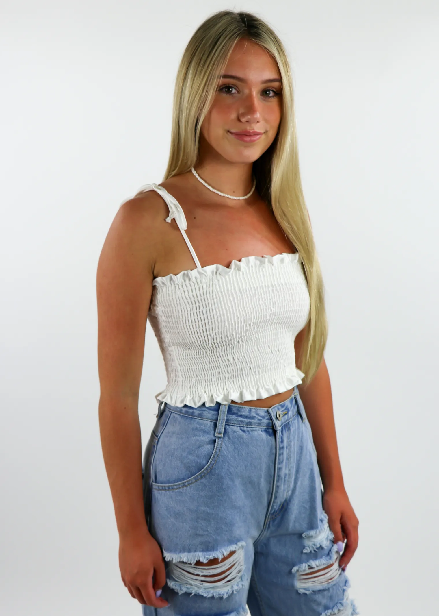 Tie Me Down Tank V2 ★ Ivory