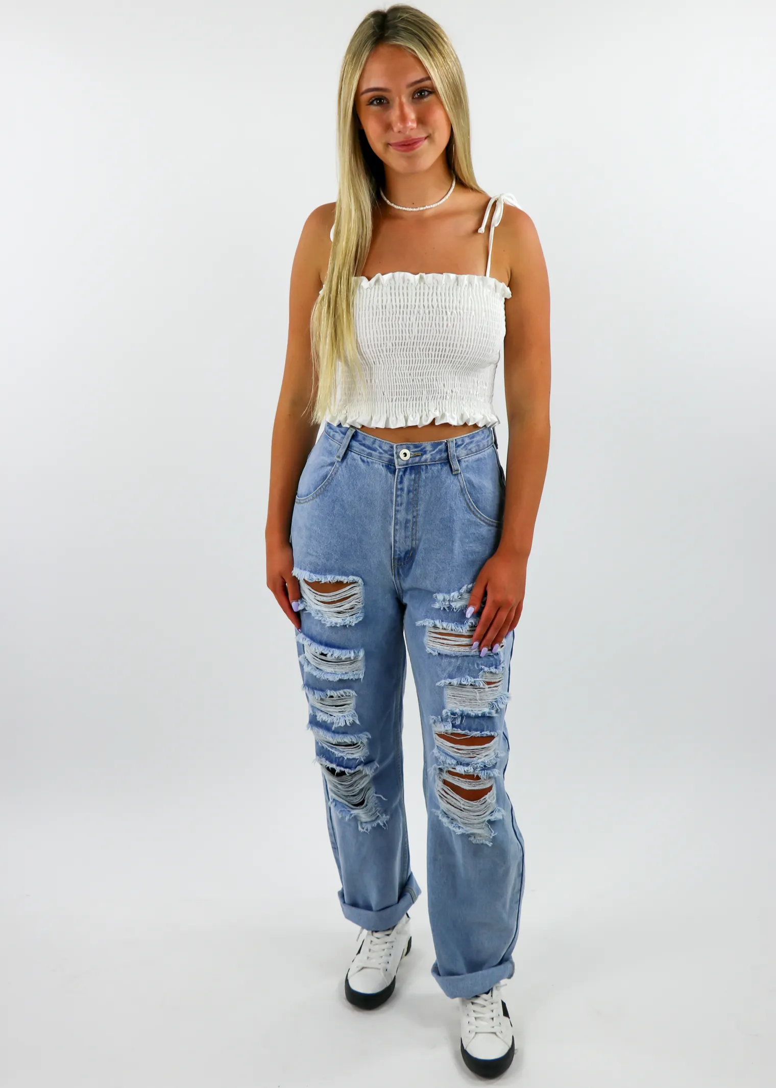 Tie Me Down Tank V2 ★ Ivory