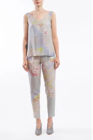 V-neck Print Grey