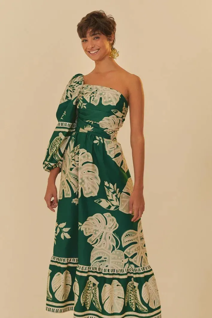 Vestido Ombro Só Folha de Renda