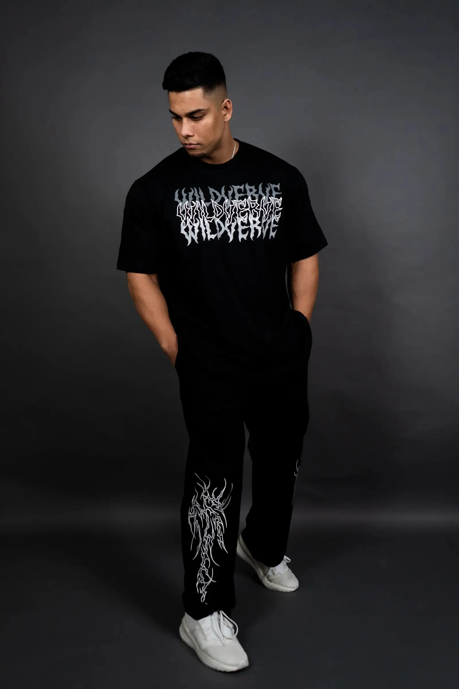 WINGED VERVE IMPACT OVERSIZED T-SHIRT (BLACK GREY)