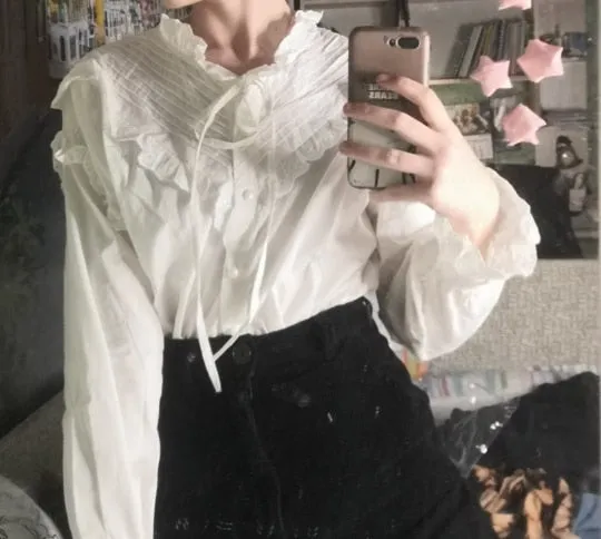 Women Loose Blouses | Chiffon Blouse Shirt | Women Casual Top | Lantern Sleeve Blouse | Women Elegant Top | Blouse |Korean Style Top
