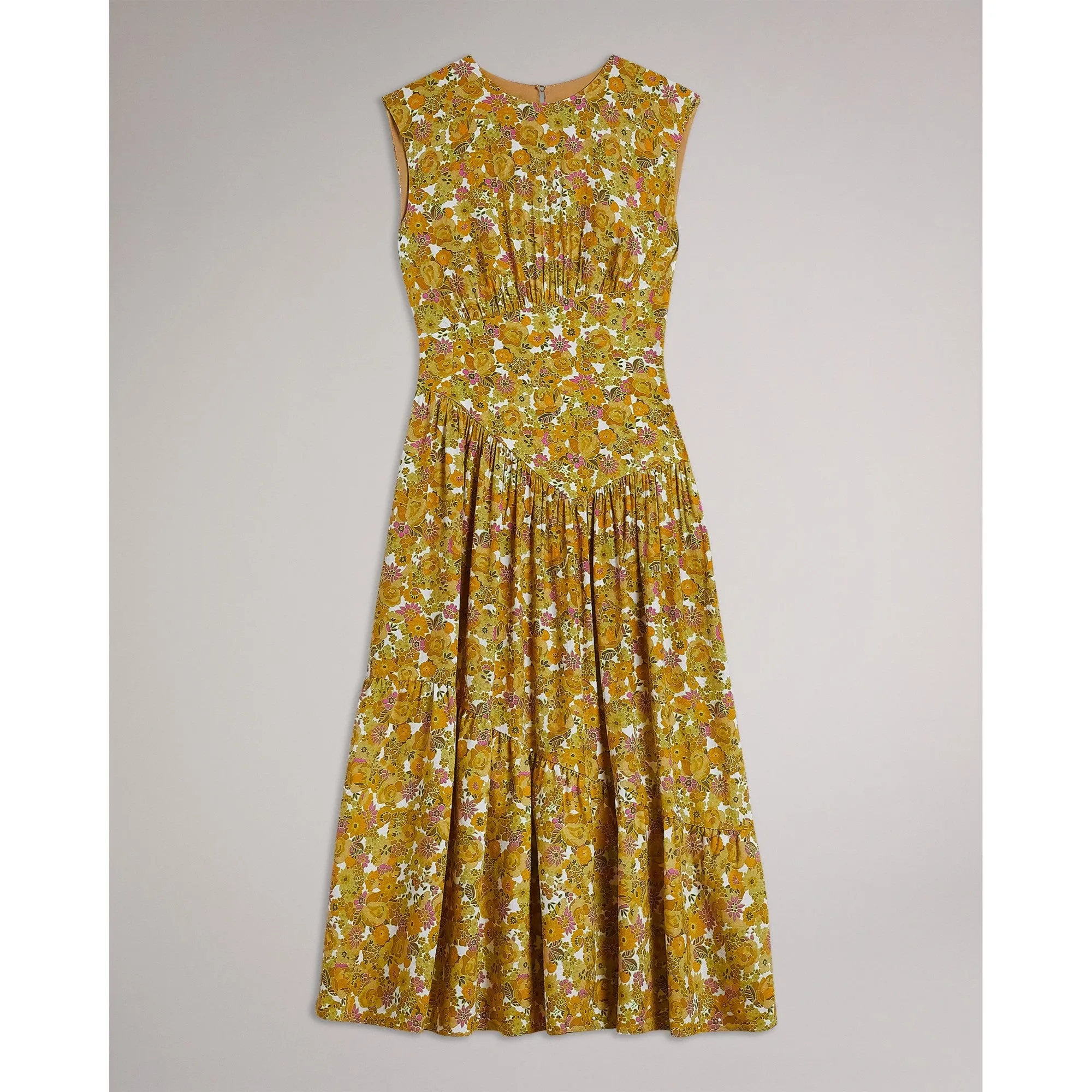 Women Wmd-Oleysa-Asymmetric Printed Midi Dress - Dk-Orange