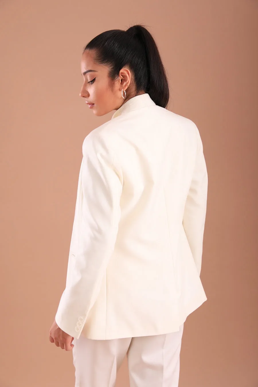 Women's Formal  Statement White Three Piece Suit