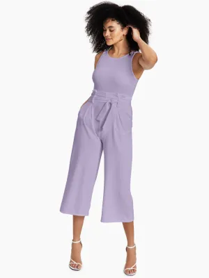 Women's Textured Jumsuit,Light Purple