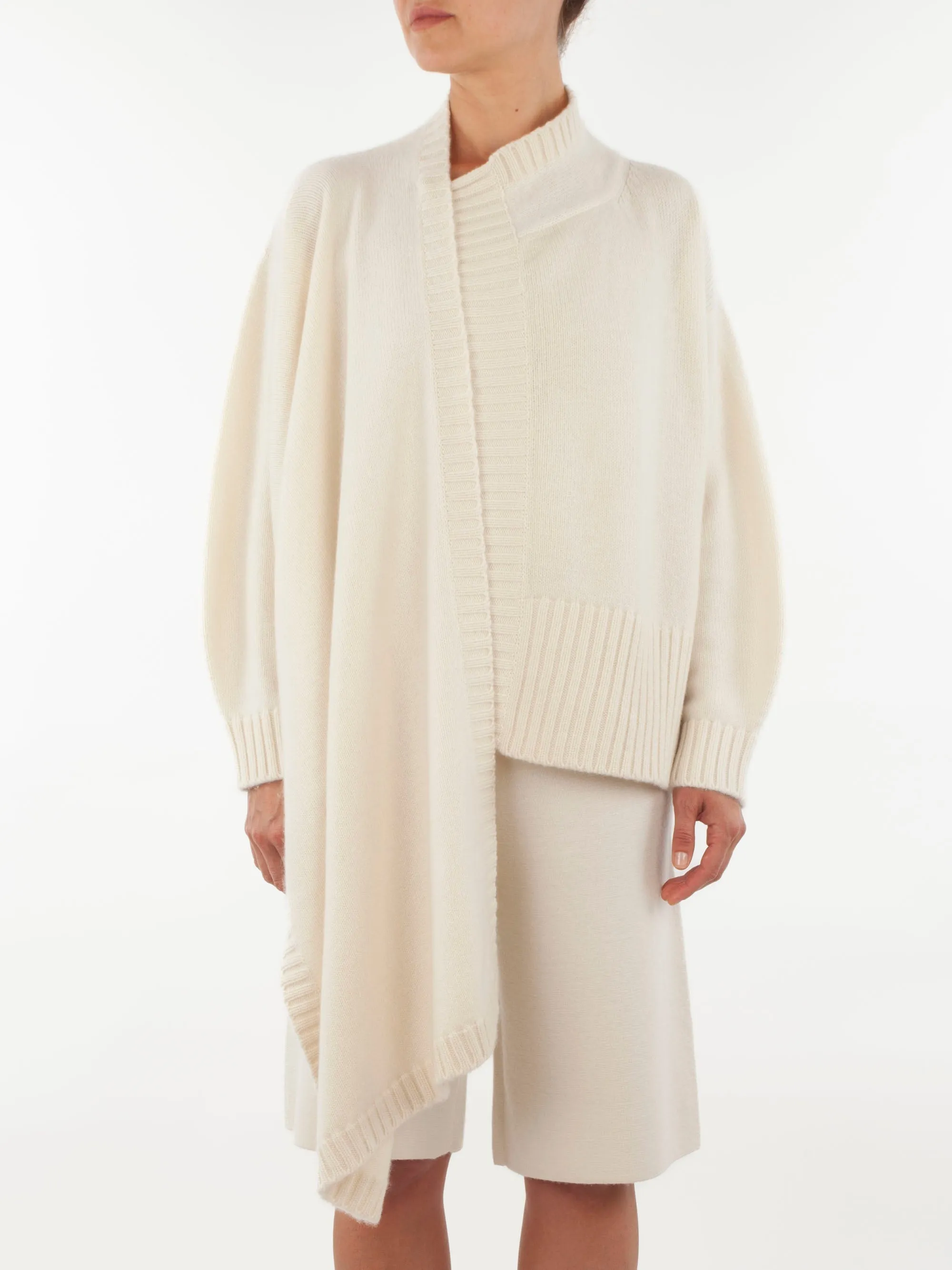 Wrap Front Cashmere Cardigan